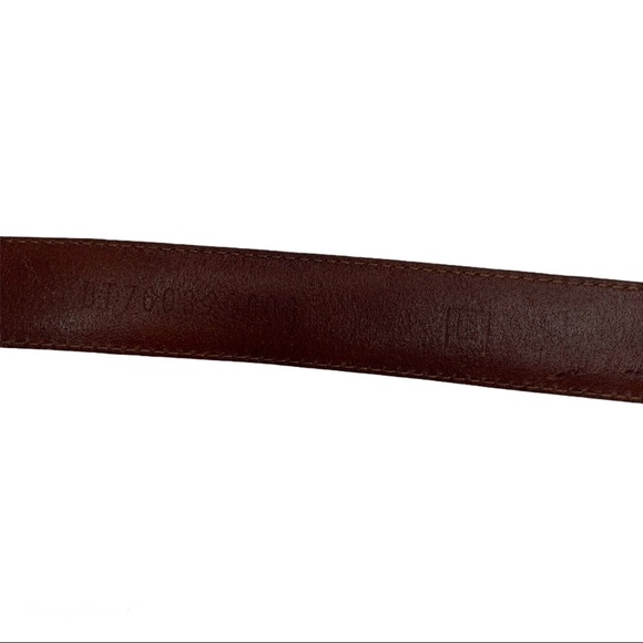 Fossil Brown Metal Hinge Accent Boho Western Belt Size L - Picture 7 of 14